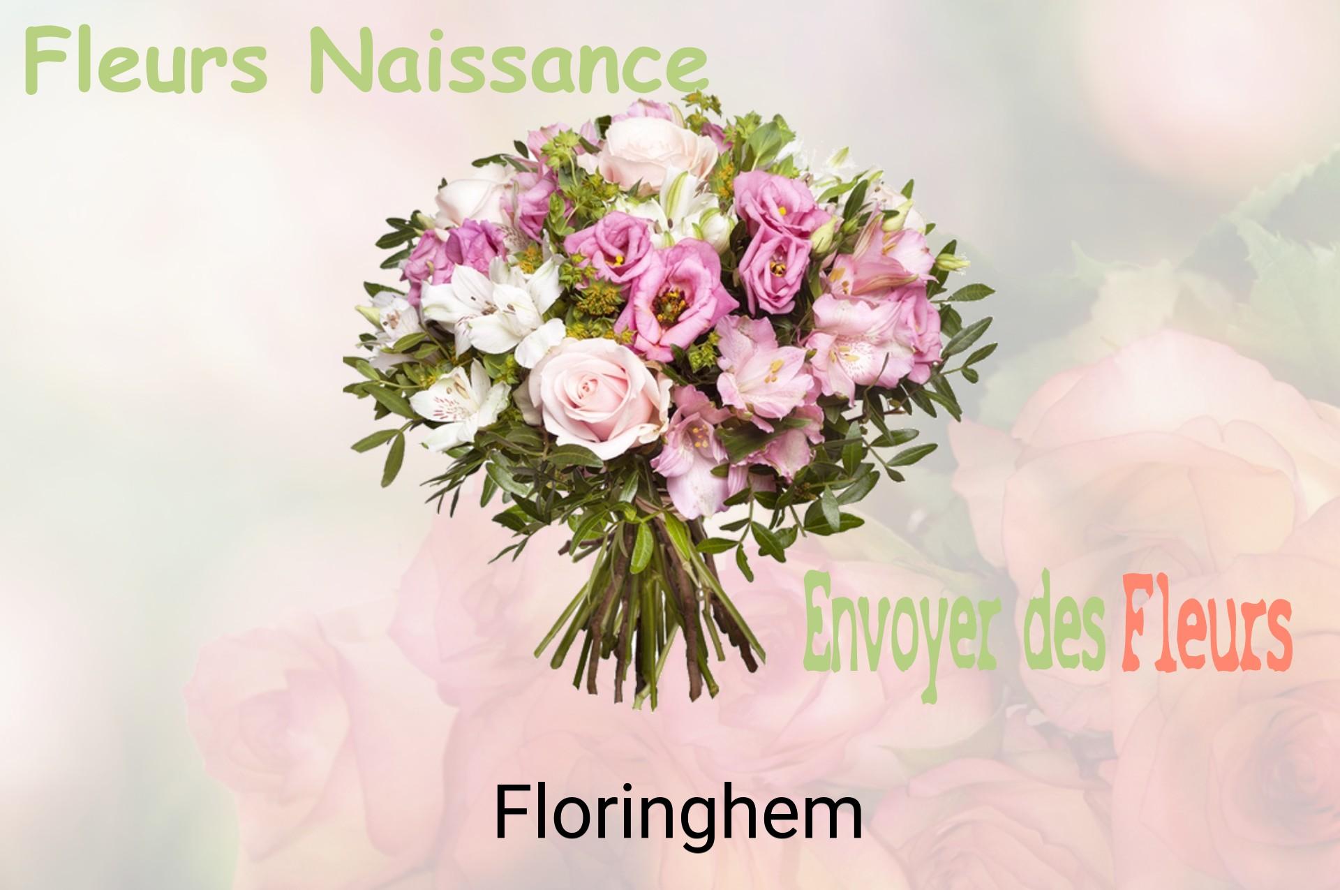 Bouquet de fleurs de naissance livré à Floringhem